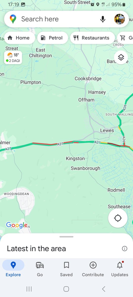A27 Eastbound delays continue falmer to the Ashcombe roundabout and towards the southerham roundabout in Lewes @BBCSussex @hawkinthebury @RegencyRadio @V2RadioSussex @GHRSussex @StagecoachSE @SussexIncidents