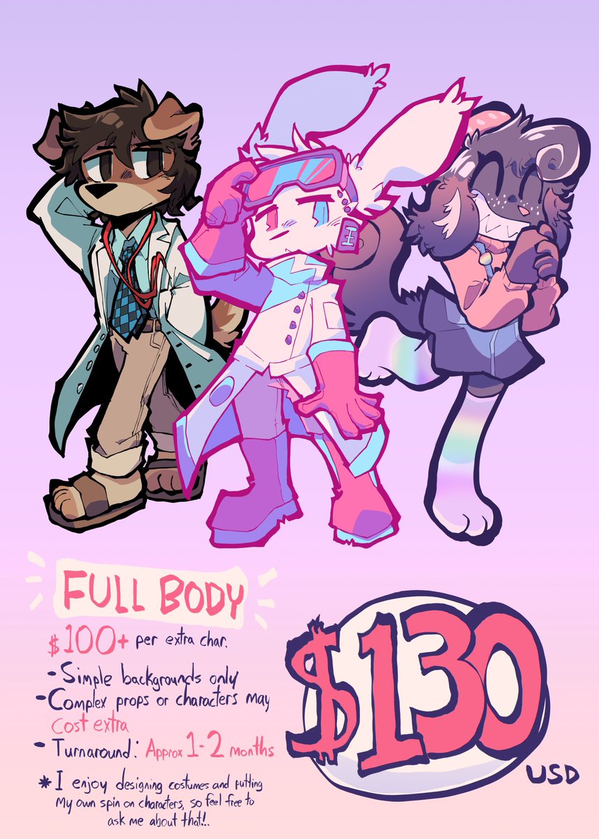 taking some emergency comms!! now at a discounted price too, woah icon slots are unlimited, but i'm taking about four full body pics this time. DM me if you're interested, thank you!