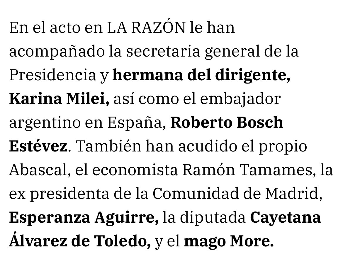 El in crescendo de este párrafo de la visita de Milei a La Razón es fabuloso. larazon.es/internacional/…