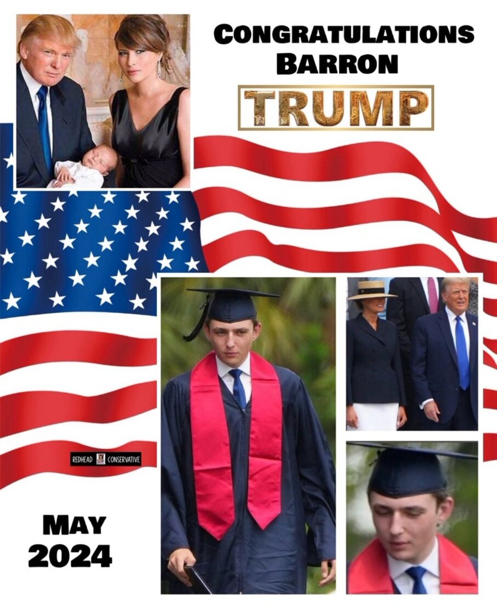 @RealCherokeeOwl Donald & Melania Trump are so proud of their son. They waited 18yrs for this day. God bless this family. Inspite of the daily hostility they face from the opposition, they continue to fight for America 🇺🇸 Thank you @realDonaldTrump @MELANIATRUMP 🙏🇺🇸🙏