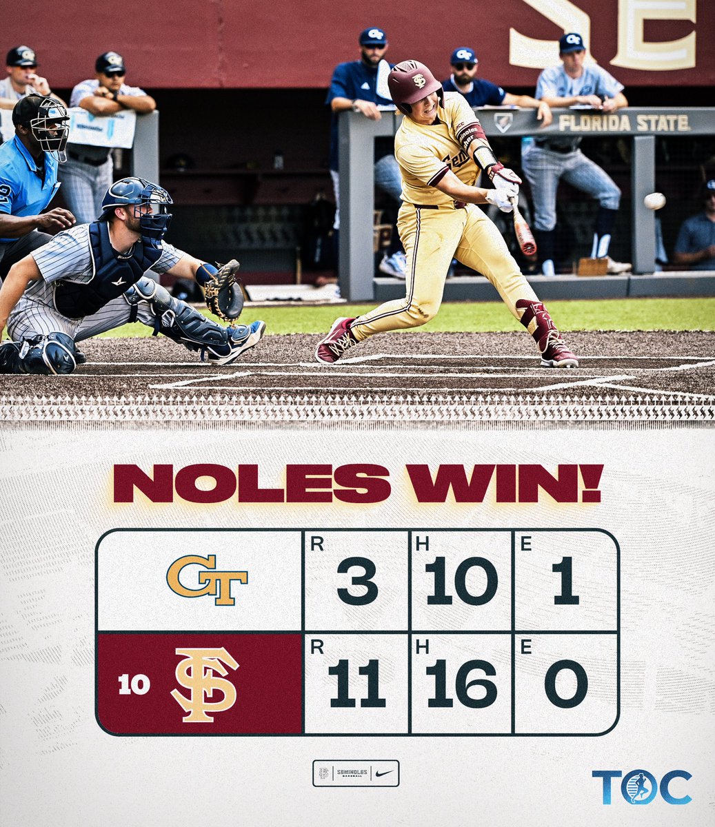 series = clinched ✔️ going for the sweep in 45 🧹 @Tally_Ortho | #Noles