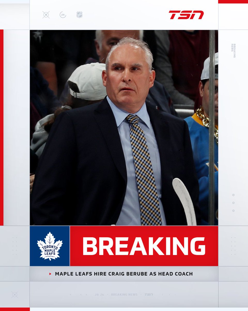 The Toronto Maple Leafs have officially hired Craig Berube as their 32nd head coach. 

Thoughts? 🤔