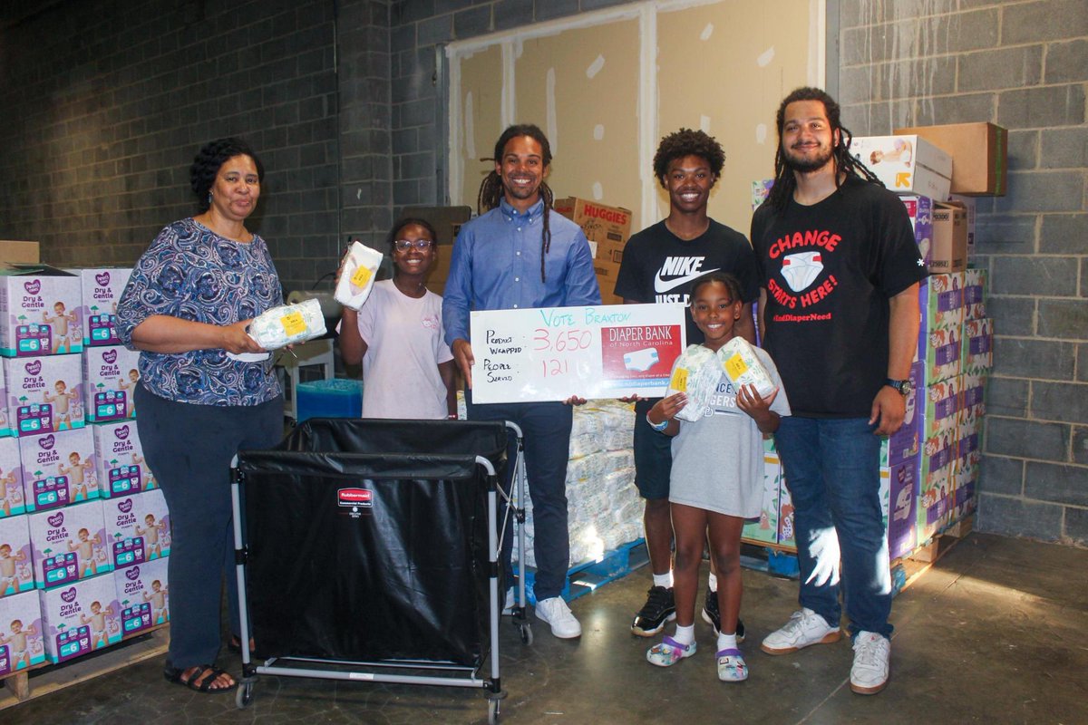 Grateful for those who came to help wrap diapers at the <a href="/DiaperBankNC/">Diaper Bank of NC</a> last night! Together, we wrapped 3,650 diapers that will serve 121 families. 

They need all the help they can get, so reach out if you can spare some time to help families in need.