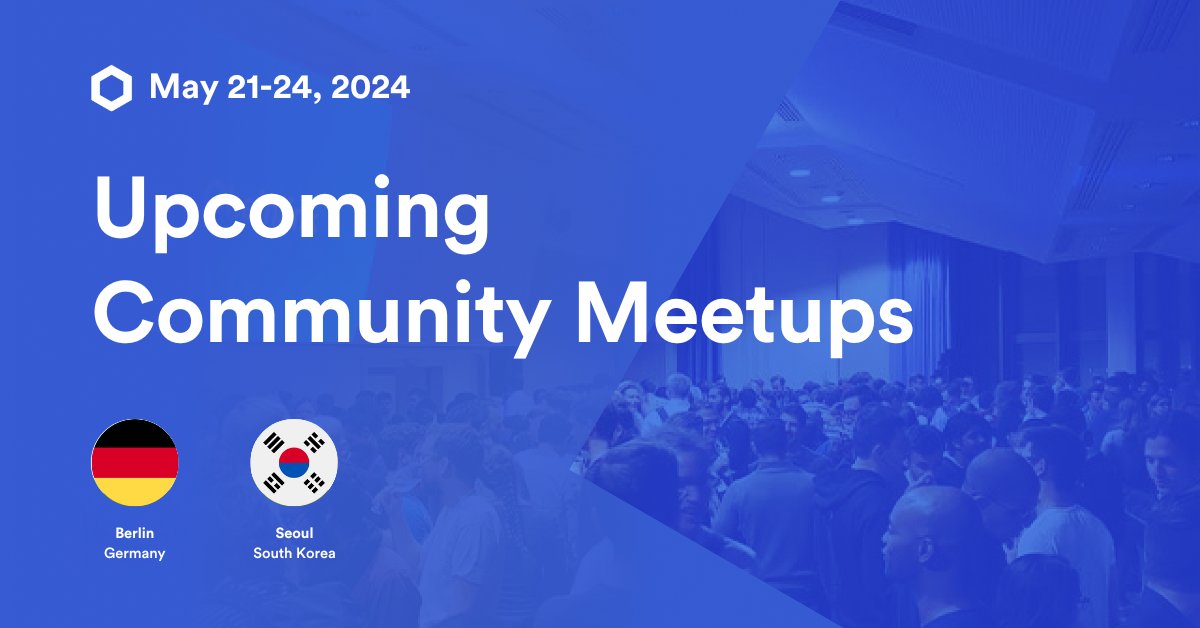 🌍 #Chainlink meetups are where builders go to level up their skills, network, and explore the frontier of Web3. Attend upcoming Chainlink meetups in Berlin and Seoul 📆⬇️ chain.link/community/even…