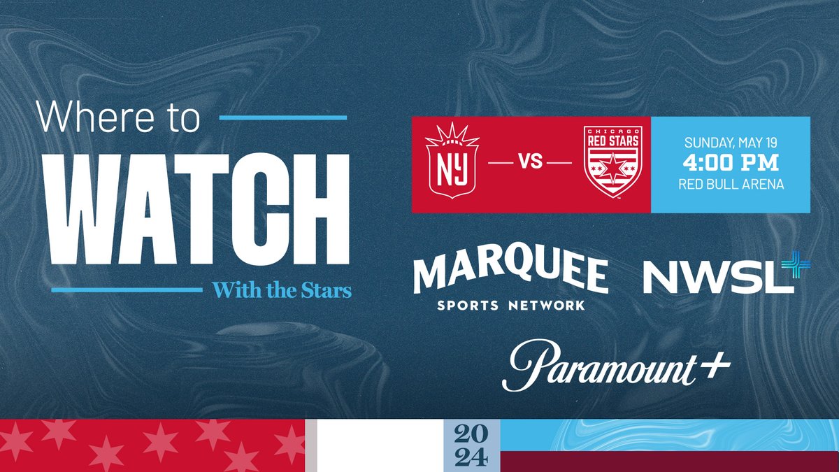 We're hitting the road to face Gotham FC Sunday, 5/19 at 4 p.m. CT! In Chicago, you find us at @AJHudsons for @ChicagoLocal134's watch party! If you can't make it out, here's where you can watch #WithTheStars 📺 Marquee Sports Network, @paramountplus 💻 @WatchMarquee app, @NWSL+