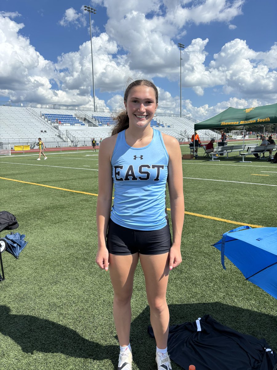 Ticket Punched!  Congrats to Macy Sims on setting a PR today at 5’2” in the High Jump and finishing 4th. #statebound