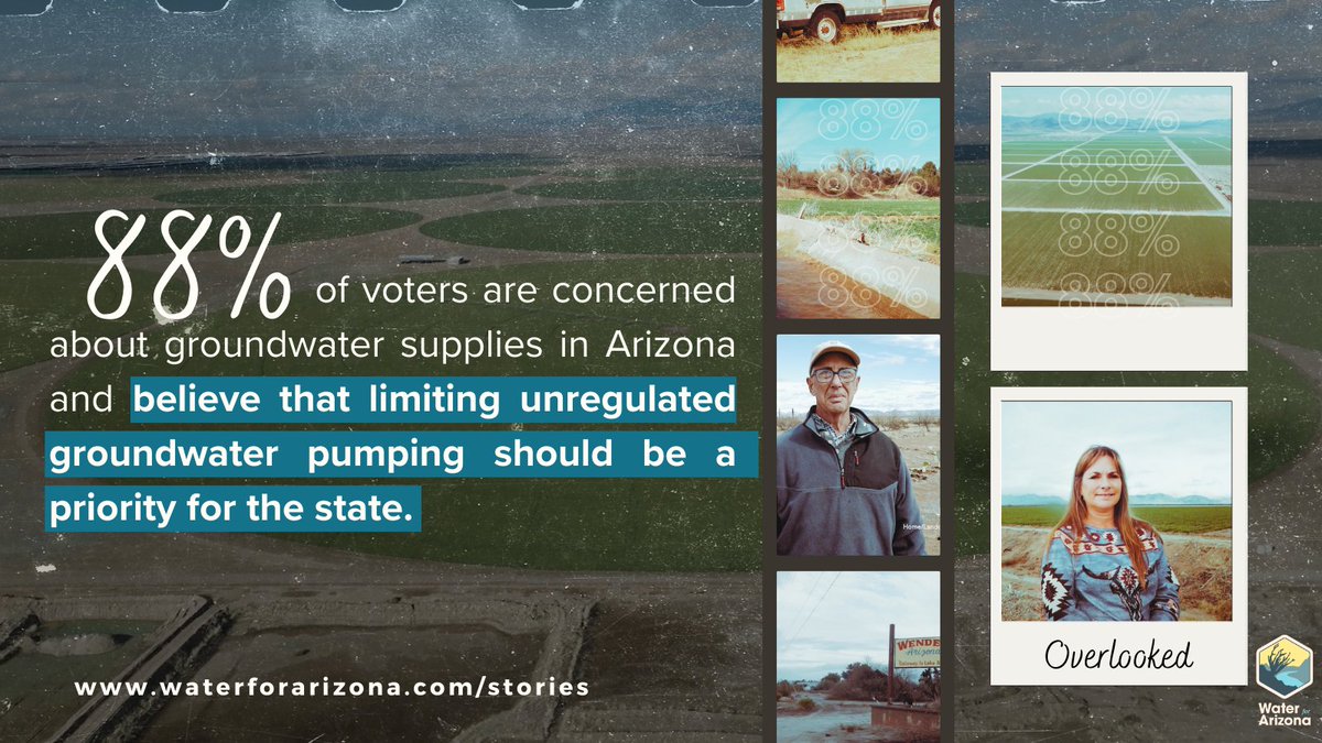 In our new #overlooked📽️series rural communities share the challenges they face due to a lack of management and oversight around how much #groundwater is being extracted from local aquifers.🆕 research shows Arizonans want state leaders to take action to protect vital