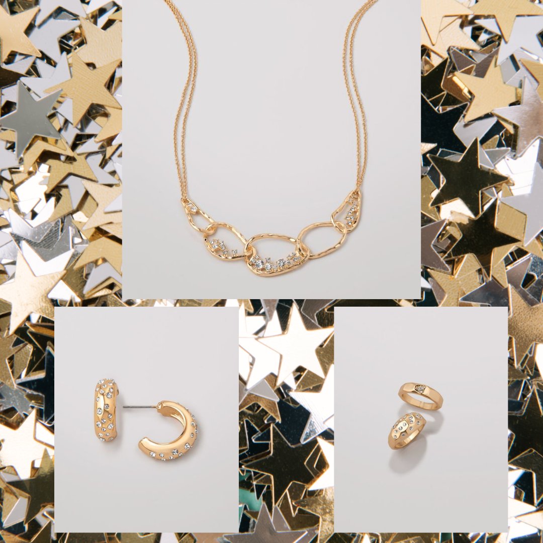 From the Fancy Crystals Collection -- Link up with organic-shaped chains and textured metals in modern designs. Add a dazzling effect to any look. Pieces sold separately. #AvonFashion #AvonJewelry #AvonRep @avoninsider avon.com/repstore/pamwa…