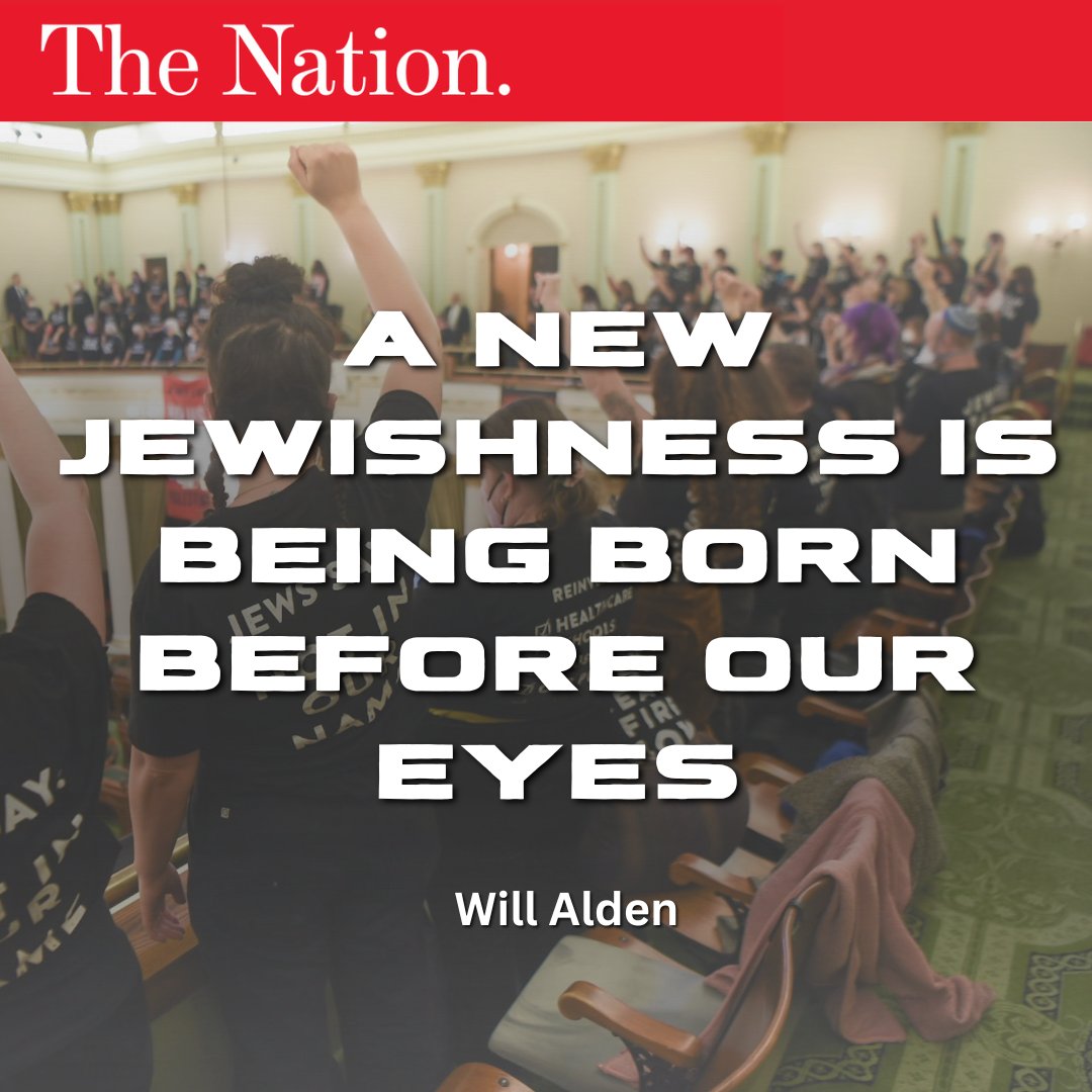 The purpose of Shabbat is a chance to  taste the world to come—”a holier world, one outside capitalist logic and capitalist time,” Will Alden writes in @nationmag. Right now, “the future of our people is being written on campuses and in the streets. Thousands of Jews of all ages