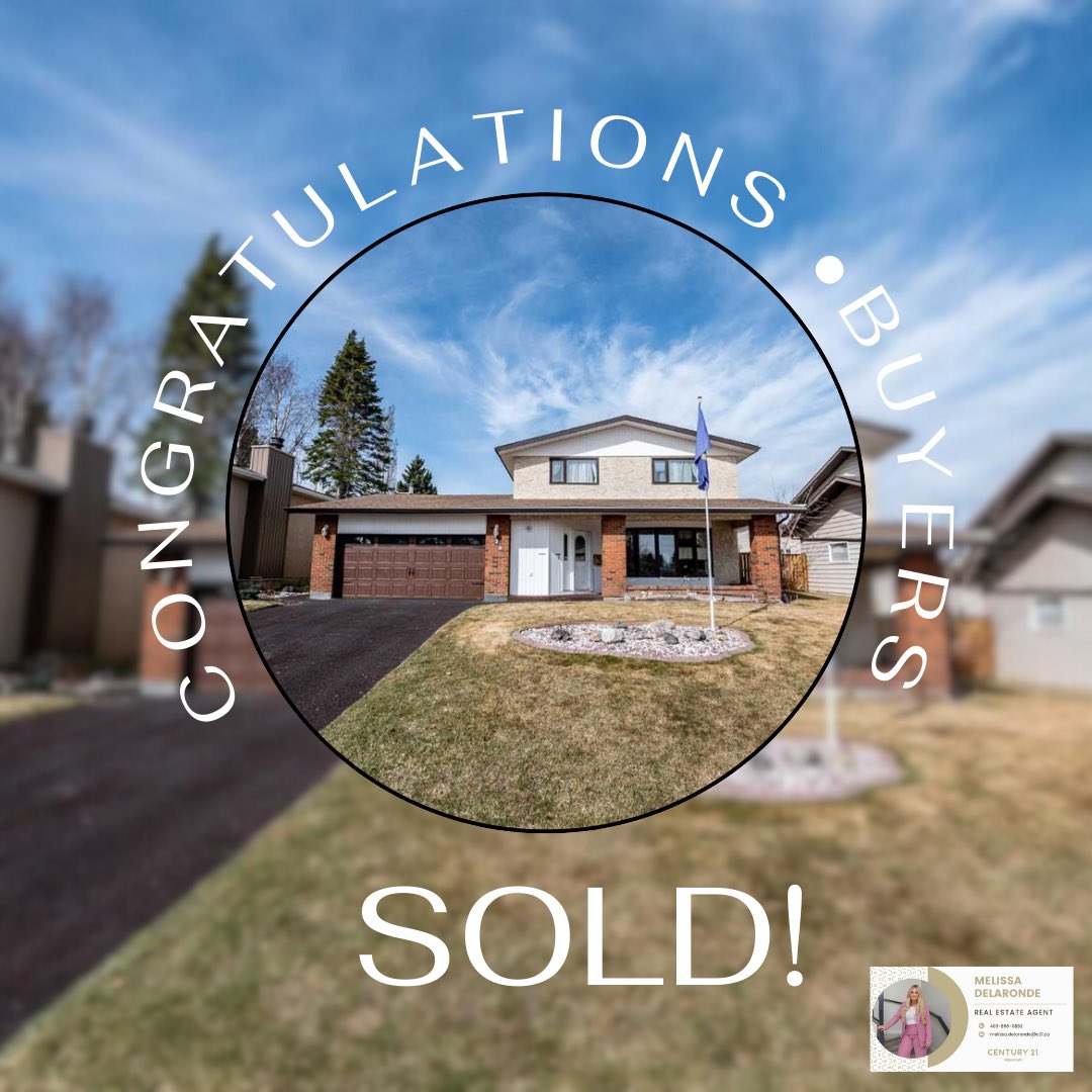 𝗛𝗮𝗽𝗽𝘆 𝗙𝗿𝗶-𝗬𝗔𝗬 𝗜𝗻𝗱𝗲𝗲𝗱…𝗦𝗢𝗟𝗗! 🥂

Congratulations to my Buyer clients on the purchase your new home! The location is amazing and I can’t wait to see your design ideas come to life. 🏡

#sold #congratulations #reddeer #sellingcentralalberta #meldelsells