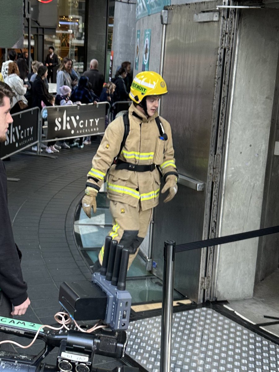 Proud of this young man. Taking part in the Firefighter Skytower Challenge in full kit!