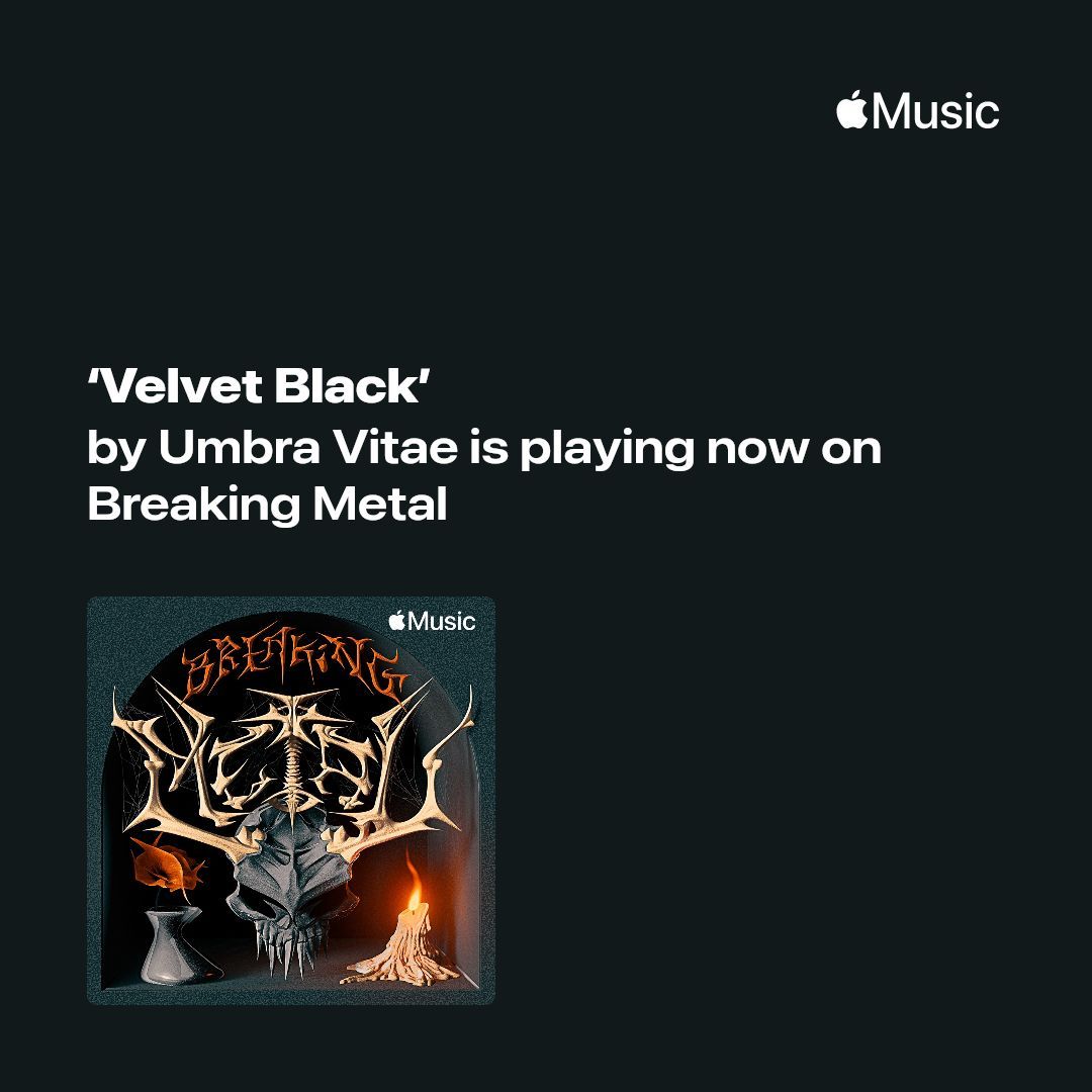 'Velvet Black' by Umbra Vitae is playing now on Breaking Metal on Apple Music! Listen here: music.lnk.to/Lp7VWL #UmbraVitae #VelvetBlack #AppleMusic #Deathwishinc