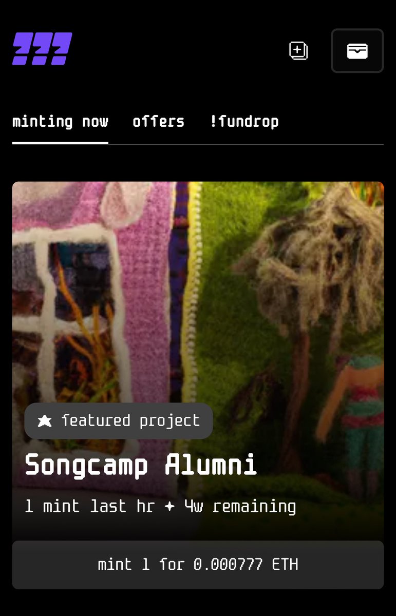Songcamp Alumni collection featured on @mintdotfun rn !!!