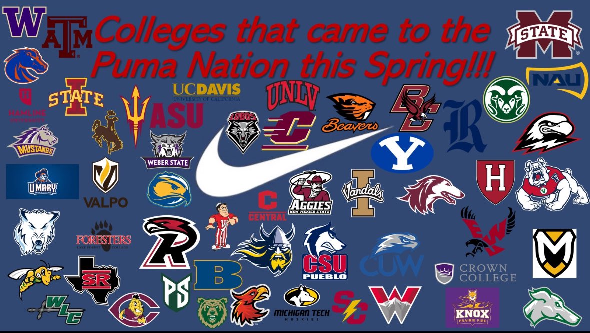 Great 3 weeks of Spring! Next for the Pumas is summer workouts!!! Thank you for all the colleges that came by the last 3 weeks!