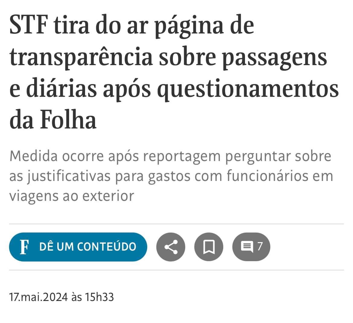 Hey, Xandão, a Folha tá atacando a democracia e as instituições! Vai deixar quieto?