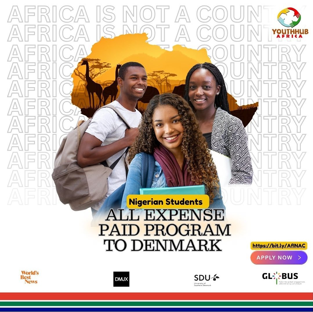 We @youthhubafrica have a beautiful opportunity for students in Nigerian universities to go on an all expenses paid study visit to Denmark. Students in Comms/journalism are encouraged to apply bit.ly/AfINAC