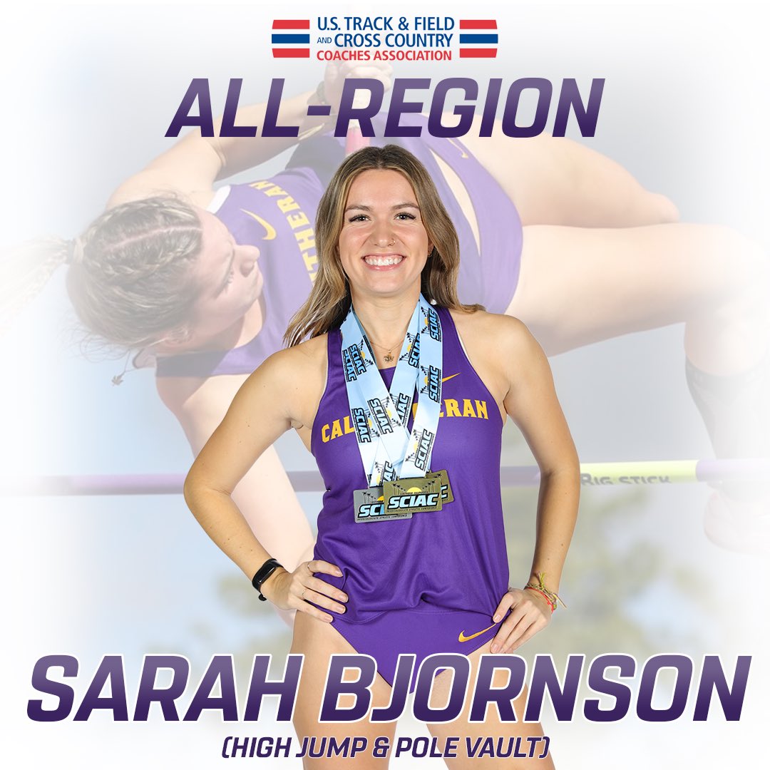All-Region! Sarah Bjornson earned All-Region twice, in the high jump and pole vault! #OwnTheThrone