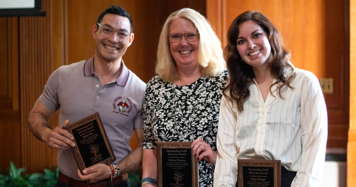 SU's Disability Resource Center recently recognized 10 outstanding advocates in our campus community with the Access Awards! These individuals have gone above and beyond to support and advocate for students with disabilities. Read more: bit.ly/4bEqbVl