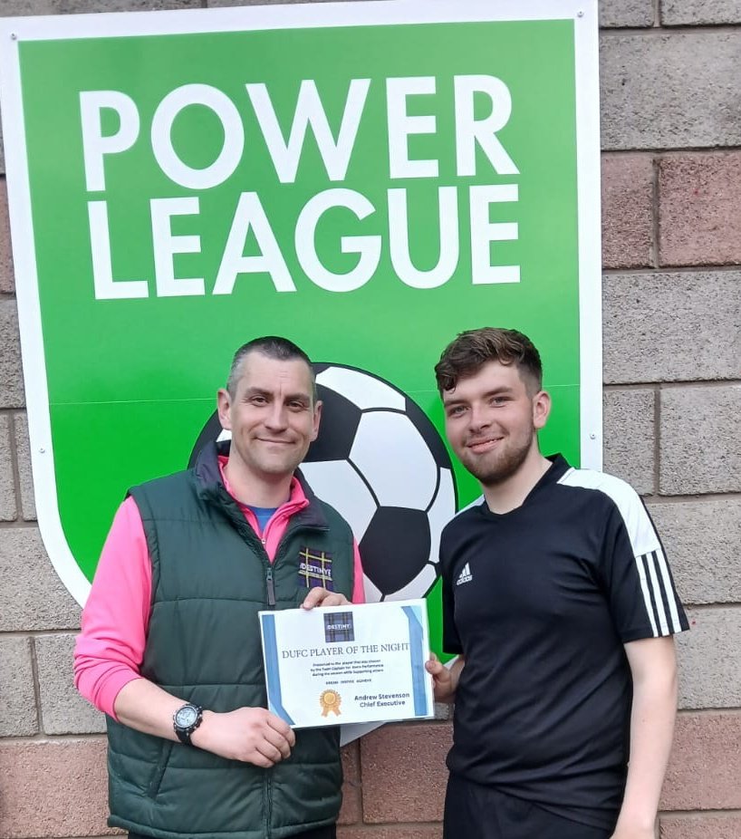 Always a joy to present player of the night certificate. Very proud to present one to Muzz (left) and Mathew (Right) fantastic team spirit. A great way to support players during Mental Health Awareness Week. #MentalHealthAwarenessWeek #DreamInspireAchieve
