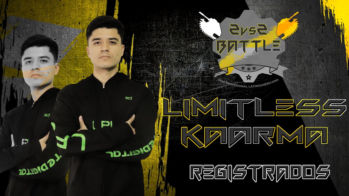 DeporteDigitalH's tweet image. REGISTRO ABIERTO BATTLE 2vs2 LPL  

☢️DUOS REGISTRADOS

@GearsLATAM
@GearsEsports
@sc1mx
