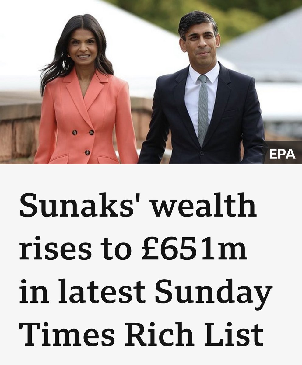 You’ve got £651M the in the bank, you’re a TORY… and you care HOW much for the poor and the downtrodden? Behave. Off ya pop, shyster!