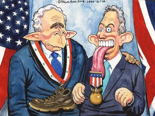 Today Blair & Bush celebrate 20 years of being War Criminals. #TheHague