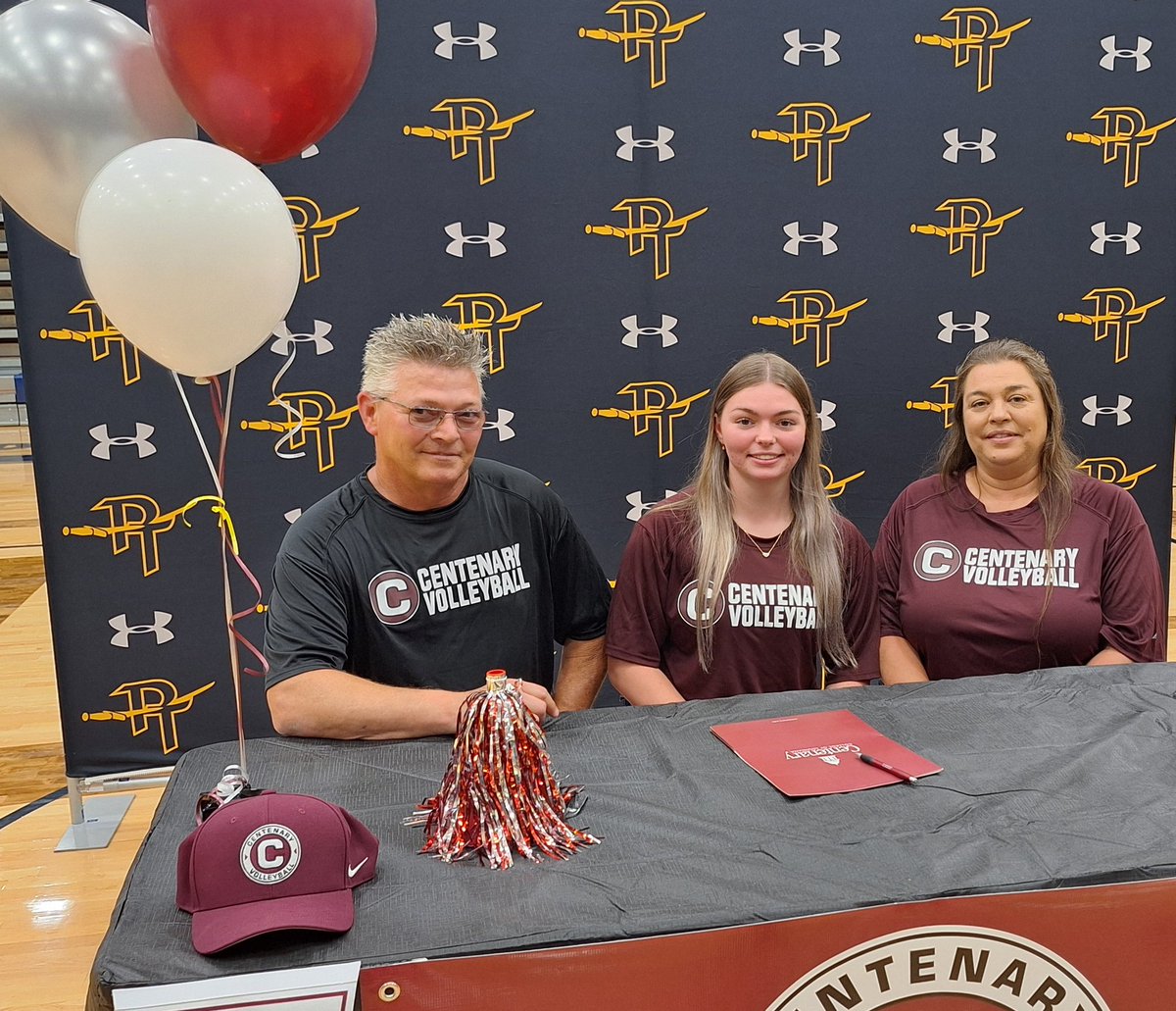 Congrats to Pine Tree's Charlie Wedding (volleyball) for signing a national letter of intent with Centenary College today at the Pirate Center.