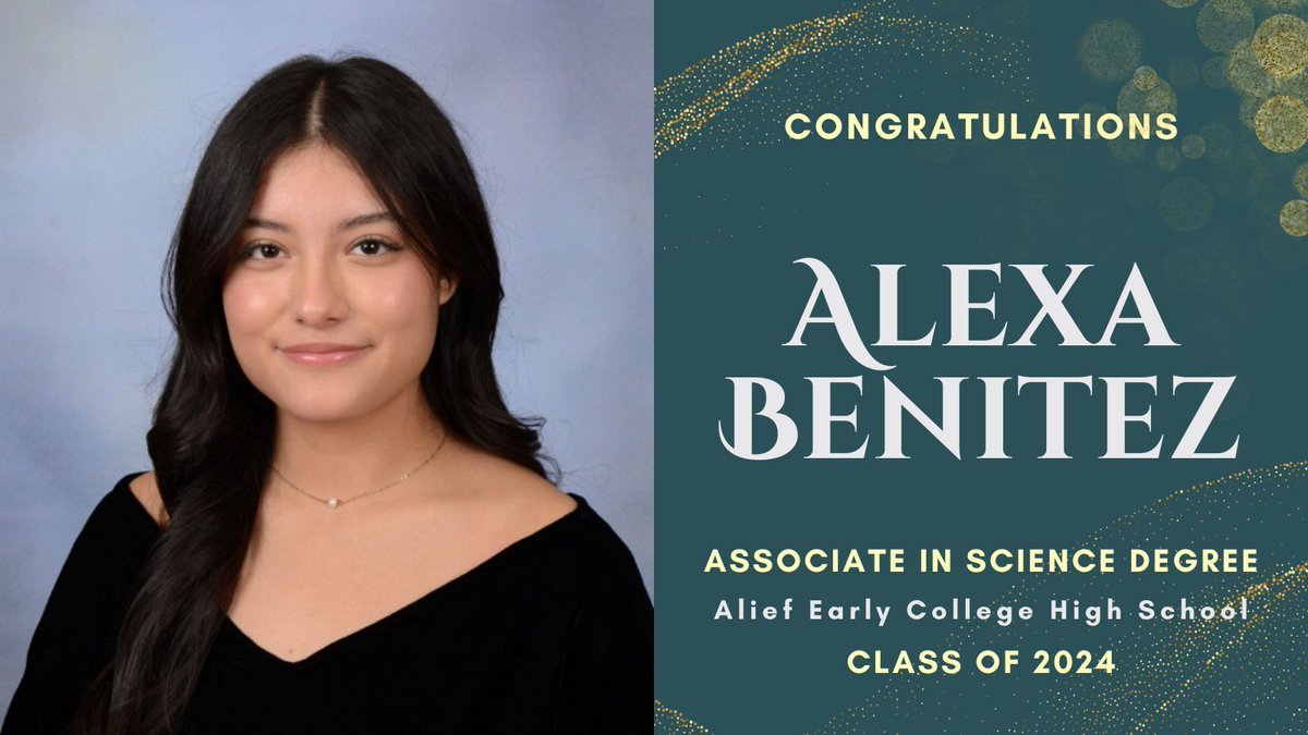 Recognizing Alexa Benitez for our #aechsseniorspotlight. Alexa earned an Associate in Science Degree from HCC and will continue her studies to become a flight attendant. Congratulations, Alexa!