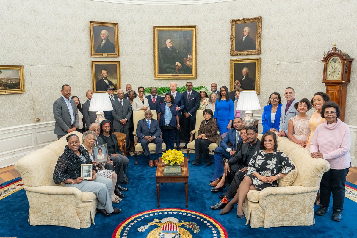 President Biden welcomed Brown v. Board of Education plaintiffs and their families to the Oval Office. They are living history.