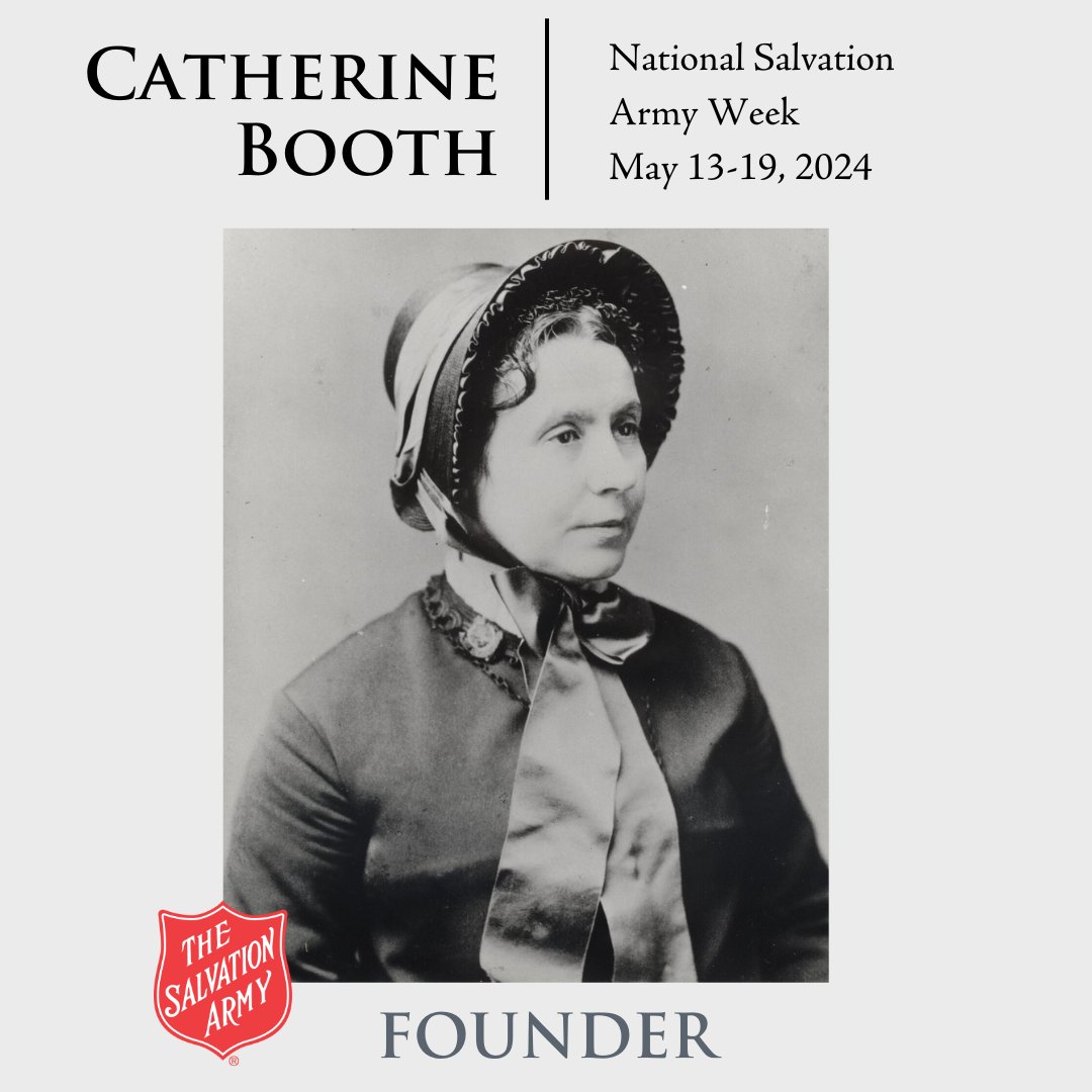 Catherine Booth, also known as “The Mother of The Salvation Army”, founded the movement with her husband, helping to solidify their beliefs and paving the way for women to maintain a foundational role in The Salvation Army. #NationalSalvationArmyWeek #SalvationArmy