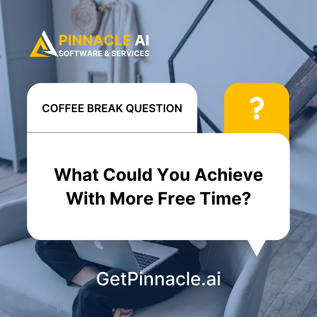 Imagine having a few extra hours each week. What would you do with that time? ⏱️ 

Pinnacle Ai's virtual assistants can help you reclaim your time and focus on your goals. 

Let us know how in the comments! 👇

#PinnacleAi #VirtualAssistantBenefits #CoffeeBreakChat