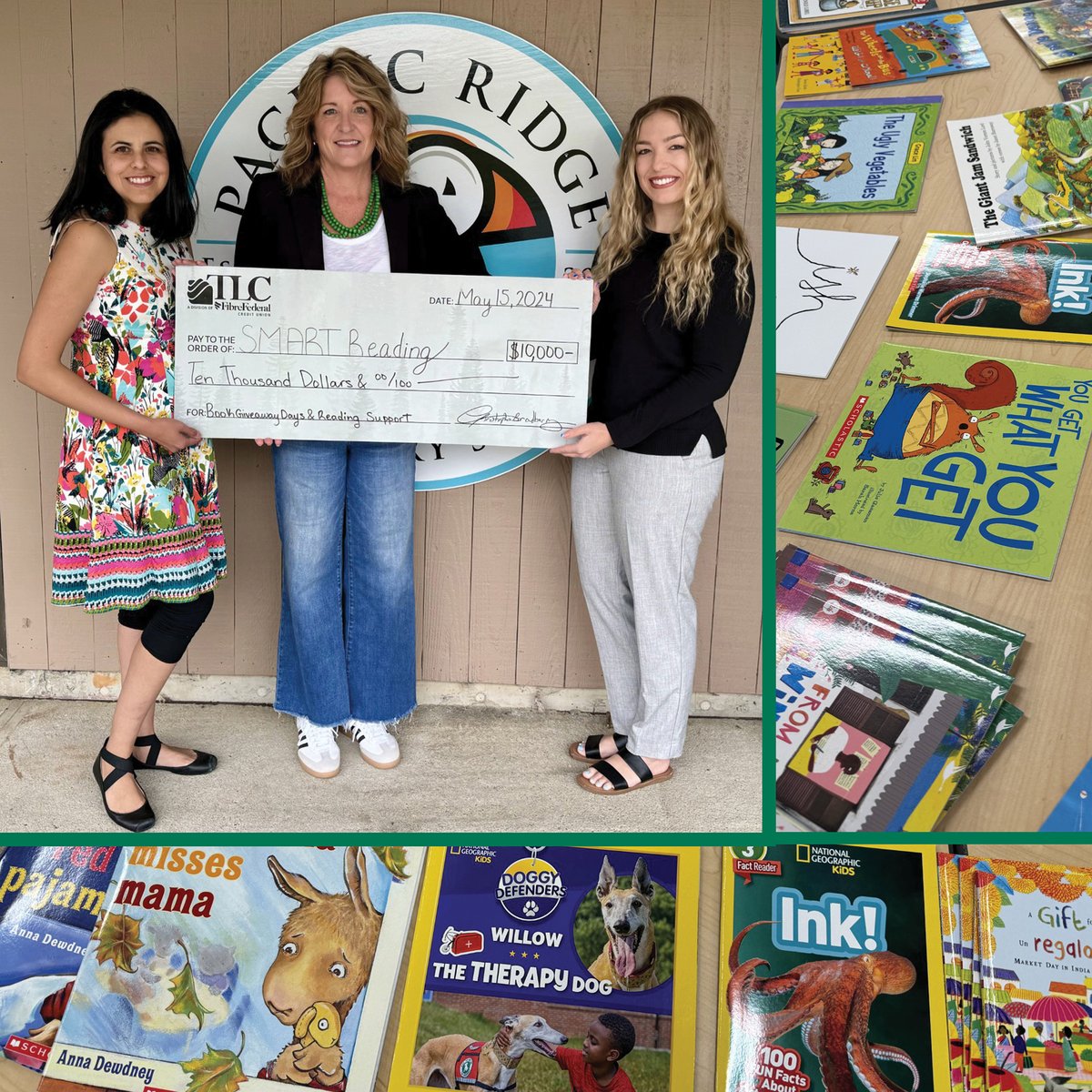 Feel Good Friday news! We gifted a $10,000 grant to SMART Reading to provide books and reading support for 284 students at five Oregon Coast Title 1 schools! Read the whole story at fibrecu.com/fibre-family/c…