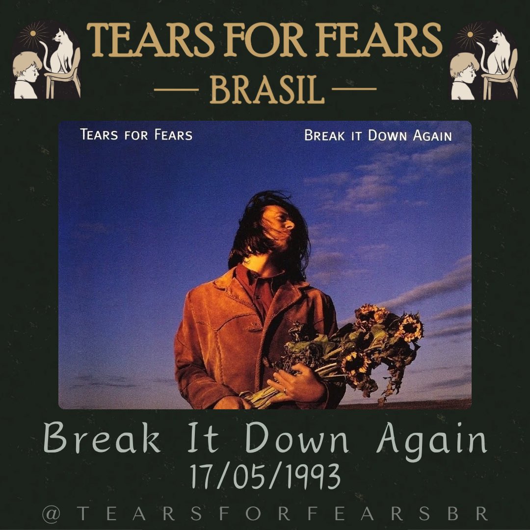 Há exatamente 31 anos, o Tears for Fears lançava o single de Break It Down Again, o segundo após a separação e primeiro do disco Elemental.

Sendo o single de maior sucesso comercial durante os anos 90 do Tears, e canção certa nos setlists da banda até os dias de hoje, +