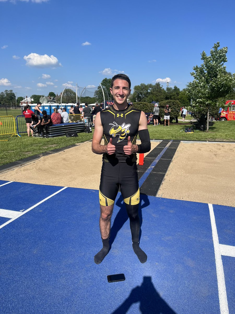 1st State Qualifier of the day to punch that ticket Karam Tajeddin in the Triple Jump on his 1st Jump 13.37