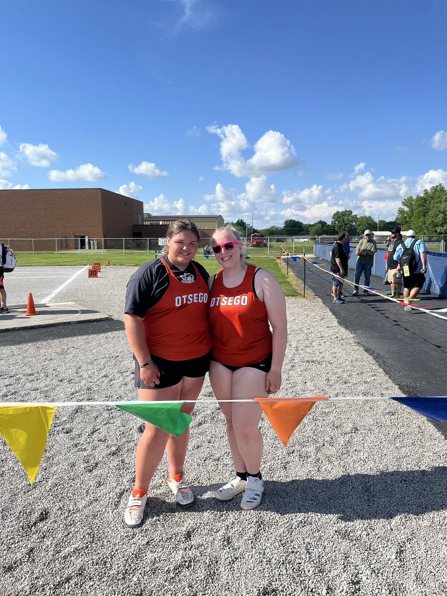 Ella Hartman and Brooke Simon are Regional Bound in shot put!!!! Ella finishes 4th and Brooke finishes at District Championship!