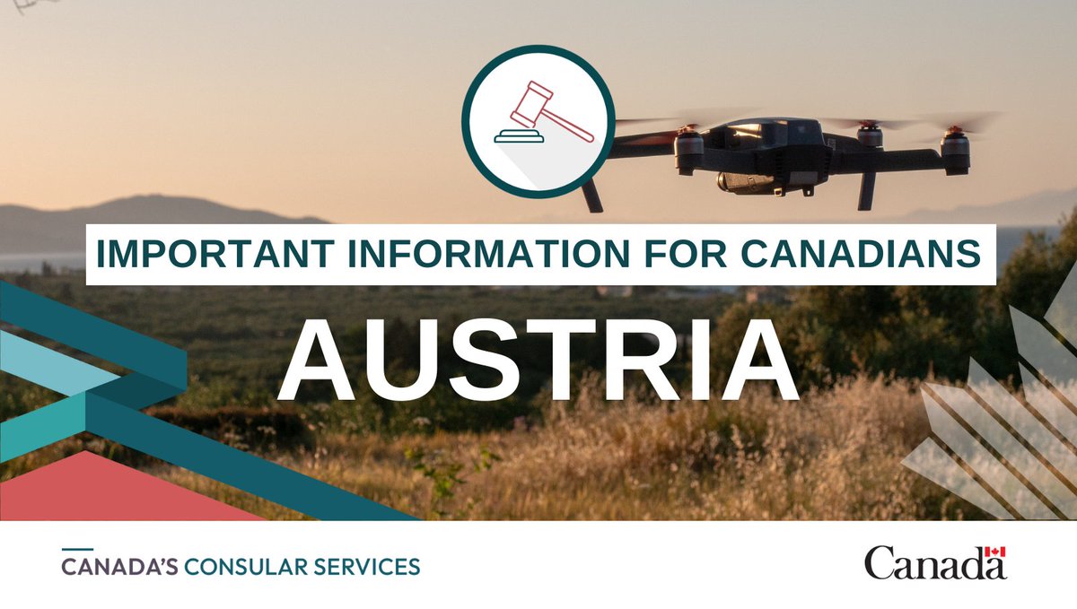 We have updated the Laws and culture section of our travel advice for #Austria with additional information on drones. For details, consult: ow.ly/xm5z50RKIJQ