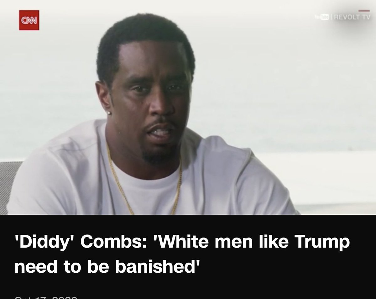 .@CNN this video is from 2016. Surely it was available then. Why are you just showing it now, when it’s acceptable to go after Diddy or whatever he’s called? Maybe because he said the “right” things all while doing very very wrong things.