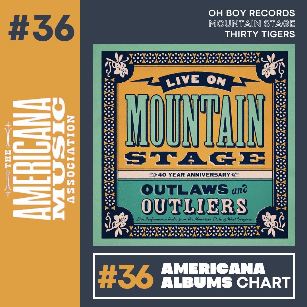 We've bubbled up onto the Americana radio charts! This week, 'Live on Mountain Stage: Outlaws and Outliers' hit #36 on the Americana Albums chart. buff.ly/3wEvvsM