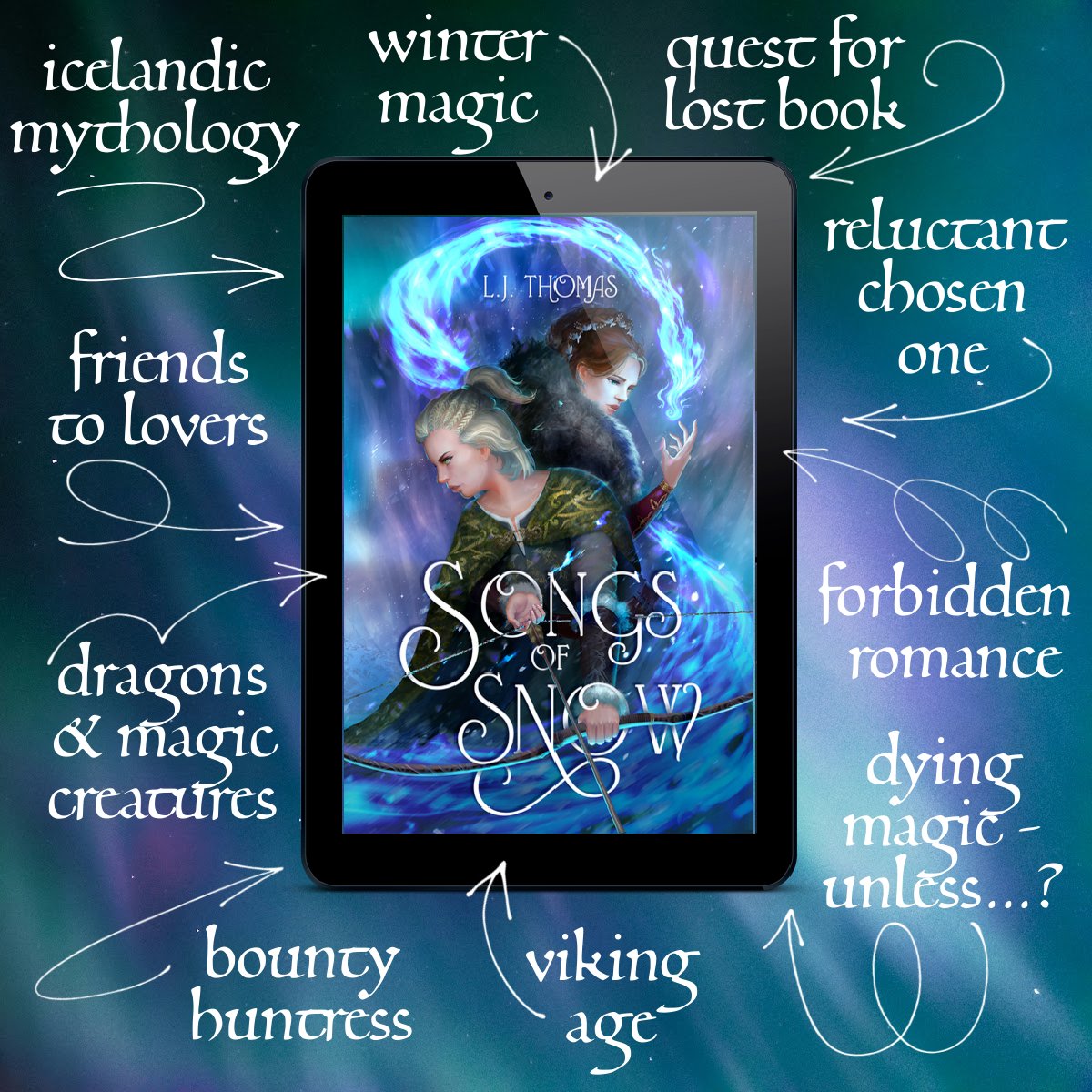 ljthomasbooks's tweet photo. ❄️ eARCs now available!! ❄️

Get a free copy of my Icelandic mythology-inspired fantasy in exchange for an honest review through BookSirens! I've made this handy trope chart as well to help you decide if this is your kind of book ❄️🏹🦄✨️🏔

RTs appreciated 💕 #booktwt https://t.co/IqUZVGs6Rb