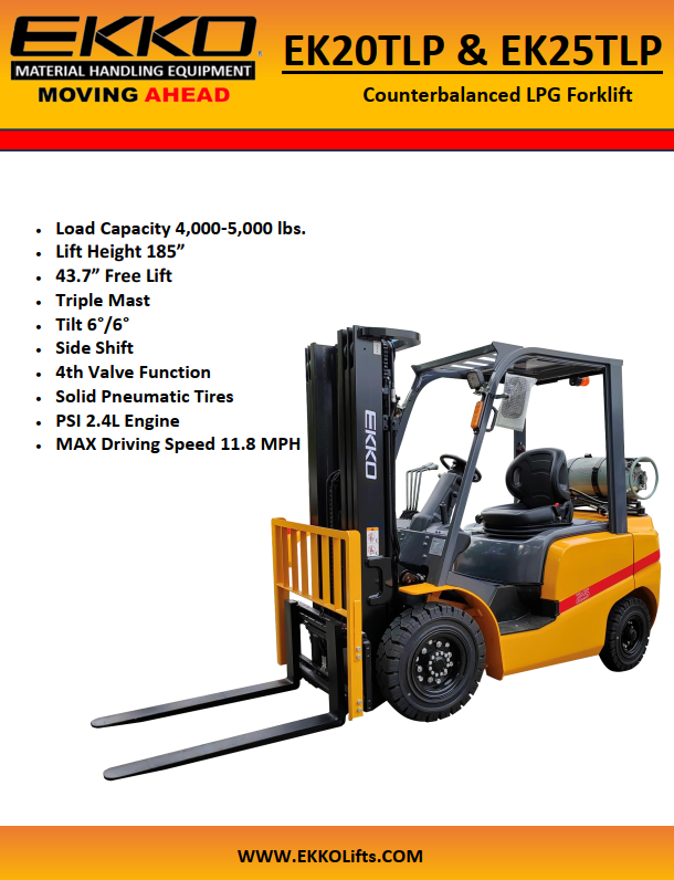 EKKO is proud to announce our new Forklift line! Featured today is our LPG, Propane Fueled Forklift! Diesel and Full Powered Electric also available Contact me for more details: Jamie@ekkolifts.com 909-580-7614 EKKOLifts.com #ekko #ekkolifts #liftequipment