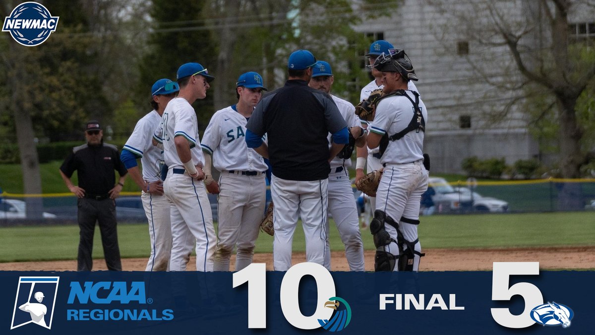 Salve Regina opens up their NCAA Baseball Regional with a 10-5 win over Colby! 

@SalveAthletics will be back in action tomorrow at 12:00 p.m. in a winner's bracket match-up. 

#GoNEWMAC // #WhyD3
