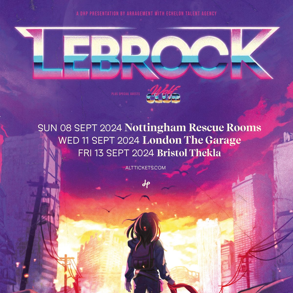 A cinematic journey into a blinding soundscape of guitars, synths and vocals, @lebrock play shows at @rescuerooms, @TheGarageHQ and @theklabristol this September, alongside special guests @wolfclubband! Tickets are on sale now: tinyurl.com/2csc5v74