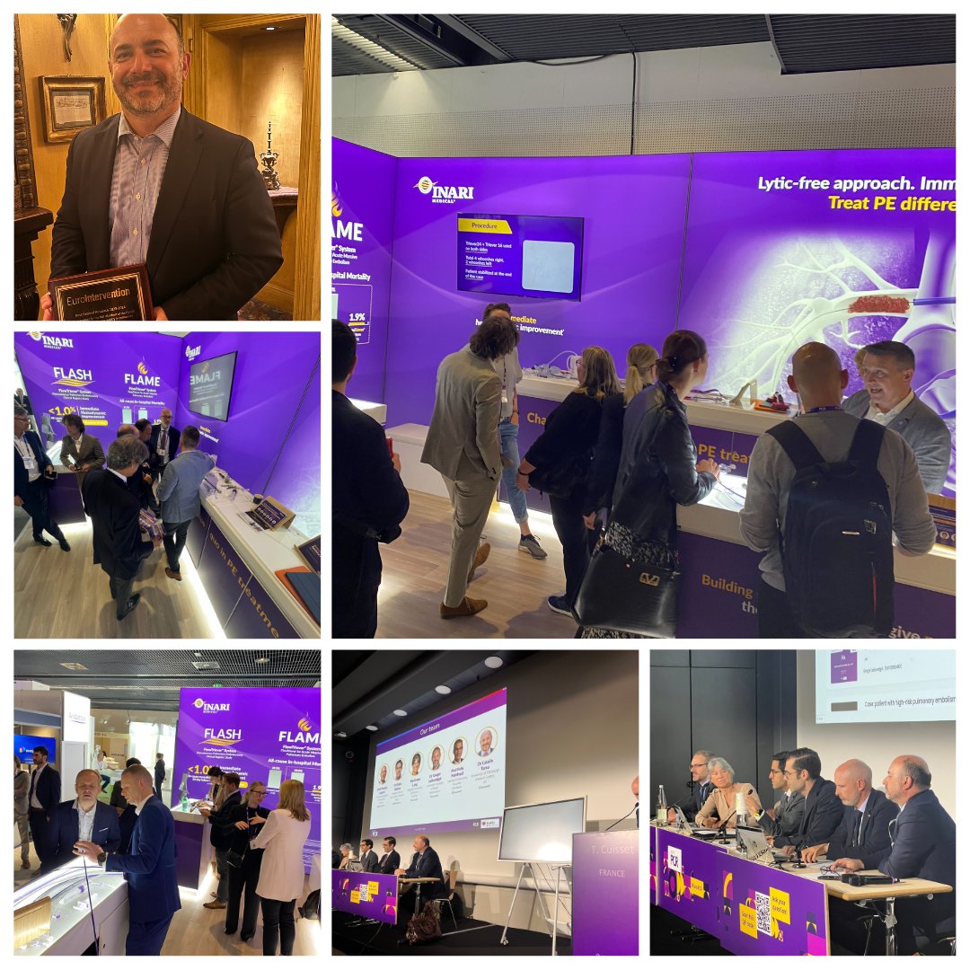 That's a wrap on #EuroPCR2024!✅ Thank you to those who joined us to learn how mechanical #thrombectomy is improving care for patients with #PE. Another big thanks to the international group of experts who shared their experiences during our symposium. See you next year! 👋