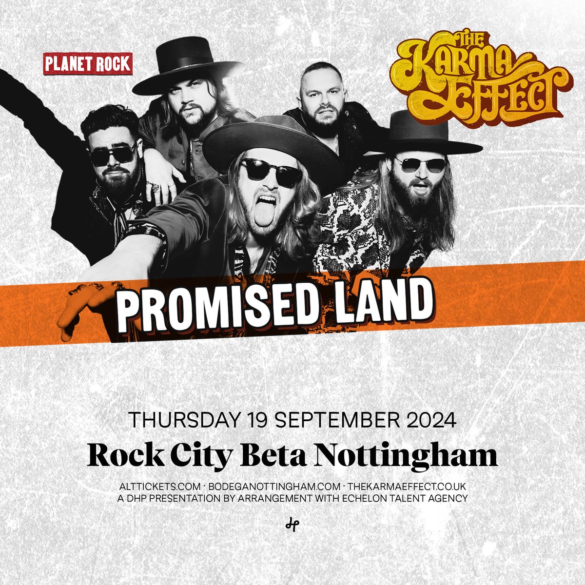 Classic rock n roll band @KarmaEffectUK head to Nottingham on their 'Promised Land' UK tour, see them live at @Rock_City_Notts' Beta on 19th September! Tickets go on sale this Friday at 10am, set a reminder: tinyurl.com/2tbjudh5