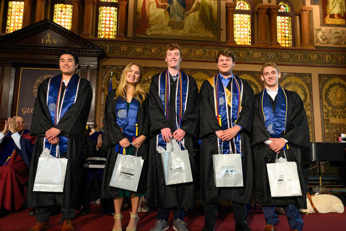 The day is here! We are thrilled to celebrate this year's graduates at our 2024 commencement. #Hoyas2024 To kick off the day, we recognized our undergraduate students graduating with honors during the school’s annual Tropaia. Read more: bit.ly/4bmnSpZ