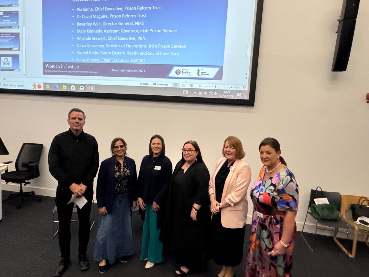 Many thanks to Jessie Flood from @probation_irl for her inspiring presentation at the 'Women in Justice' event today. We would also like to everyone who attended and made the day such a success. #WomenInJusticeNI2024