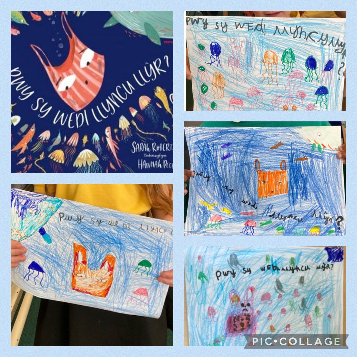 Pawb wrth eu boddau gyda’r stori ‘Pwy sy wedi llyncu Llŷr?’ yn ein sesiynnau Pori Drwy Stori. Everyone enjoyed our Pori Trwy Stori sessions .🪼🐳<a href="/YsgolPenyPil/">Ysgol Pen y Pîl</a>
