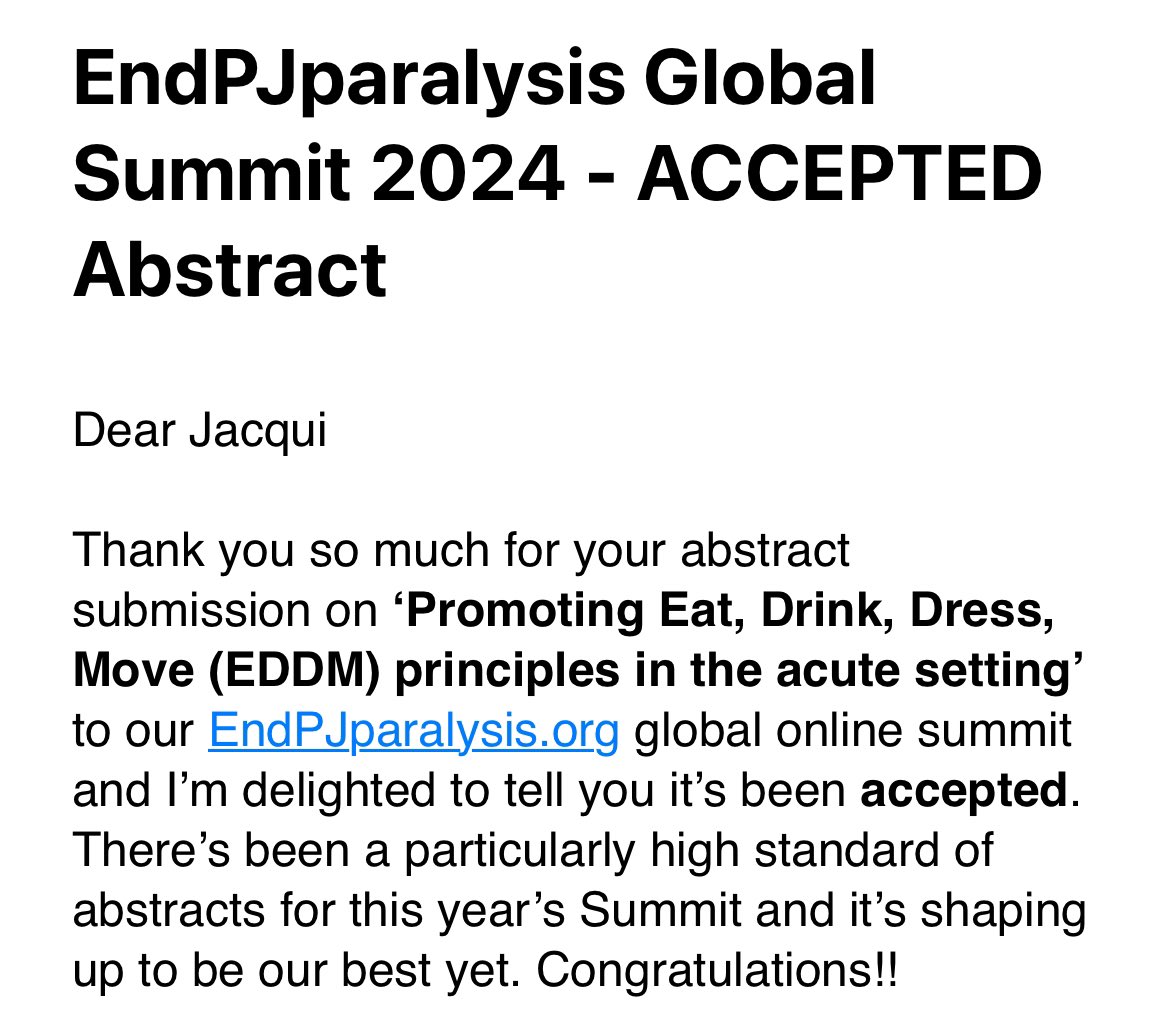 Soooo grateful and excited for the opportunity to speak about #EatDrinkDressMove on this amazing global platform! Thank you @BrianwDolan 🙏🏻 💙 #endPJparalysis