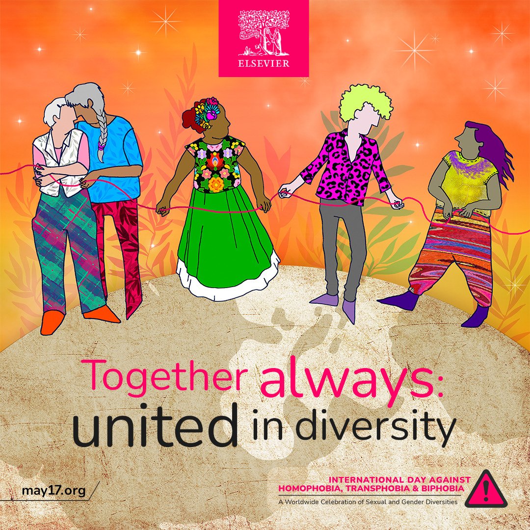 Elsevier celebrates International Day Against Homophobia, Transphobia and Biphobia. Let's work together to create a safe and inclusive community for everyone. #IDAHOBIT2024 #diversity #inclusion #elsevier
