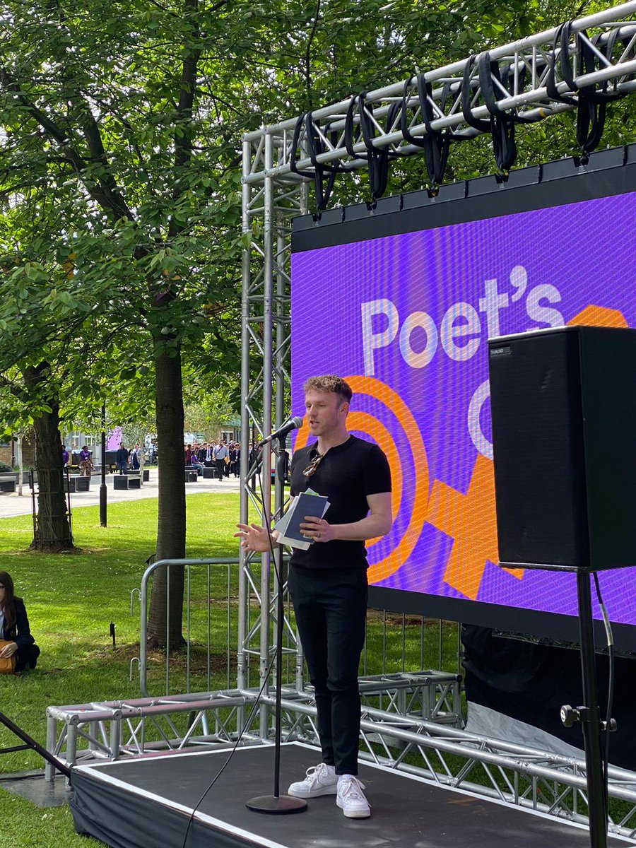 had a great time at poets’ corner today at @UniofHerts festival of ideas. the @UHLiterature team were out in force as school kids from across the region were super brave + read their poems and others’ in front of the crowd. the power of poetry was clear for all to see!!!